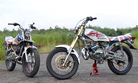 Modifikasi yamaha rx king berubah jadi motor bebek retro klasik. Rx King Modif Trail