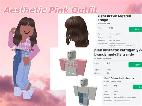 Cute Aesthetic Outfits Roblox Under 100 Robux Aesthetic Things