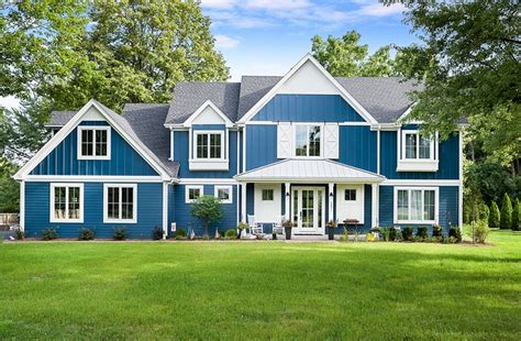 Athena Martin Blog Modern Farmhouse With Blue Exterior
