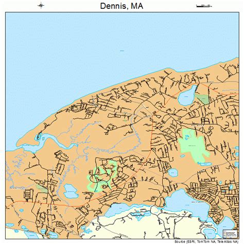 Dennis Massachusetts Street Map 2516740