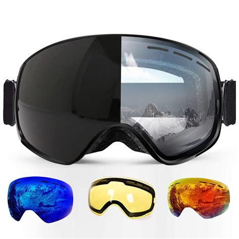 Ski Goggles Photochromic Clear Skiing Glasses Airsoft Uv Protection Snowboard For All Weather