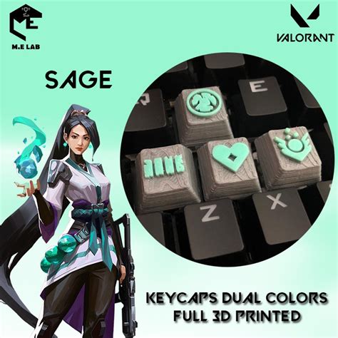 Buy Valorant Keycaps Sage Dual Color Set Seetracker Malaysia
