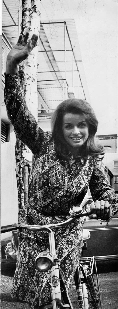 She received many award nominations for her acting in theatre, film and television; Senta Berger rides a bike