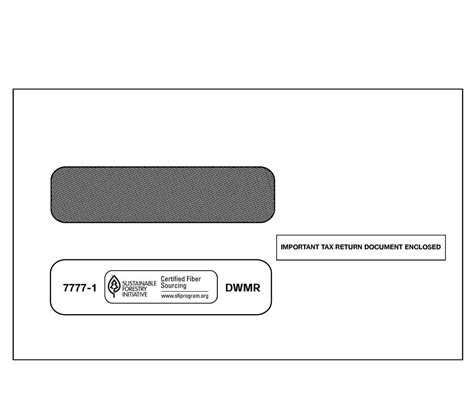 Double Window Envelope For 2 Up 1099 Misc 100box New Medical Forms