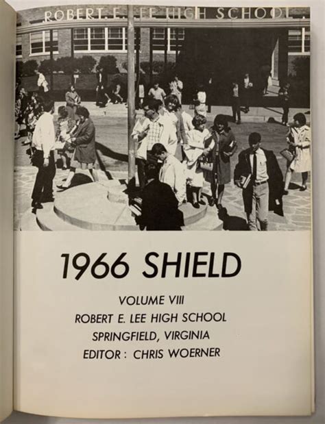 1966 Robert E Lee High School Yearbook The Shield Springfield Va Ebay