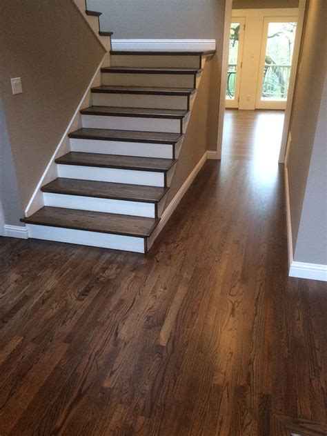 Refinished Hardwood Stairs And Floor Refinishing Hardwood Floors