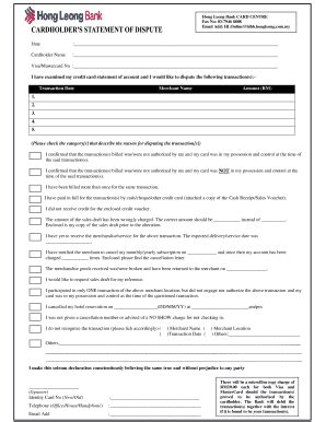 Welcome to hong leong connectfirst, your business mobile banking solution. Hong Leong Bank Dispute Form - Fill Online, Printable ...