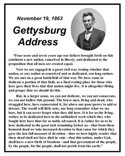 abraham lincoln gettysburg address famous speech quote 8 x 10 photo picture fs2 ebay