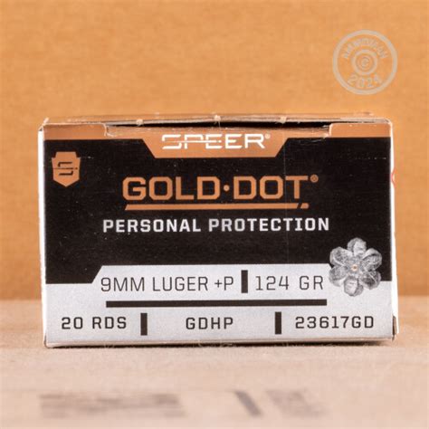 200 Rounds Of 9mm P 124 Grain Speer Gold Dot Jhp Ammo At