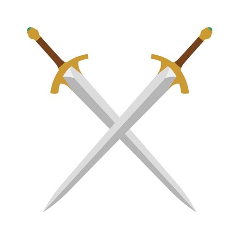 Crossed Medieval Sword 5951481 Vector Art At Vecteezy