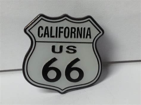 California U S Route 66 Road Sign Lapel Hat Pin New Gettysburg