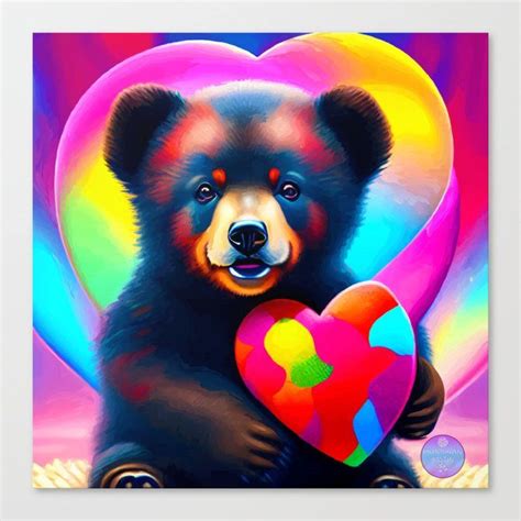 Shop Valentine Bear Canvas Print By Morriganaustin On Society In