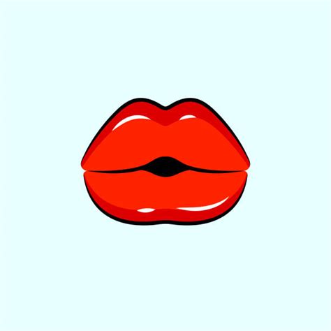 Lips Blowing Kisses Cartoon Illustrations Royalty Free Vector Graphics
