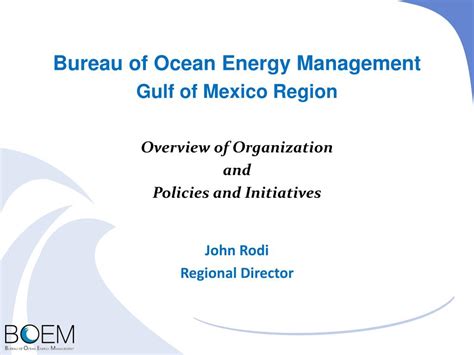 Ppt Bureau Of Ocean Energy Management Gulf Of Mexico Region Overview