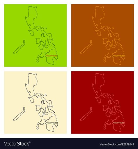 Flag Map Of Philippines Vector Image Nohat Free For Designer