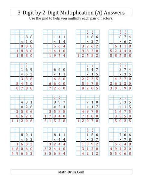 Double Digit Multiplication Worksheet 3 Answers Hoeden Homeschool