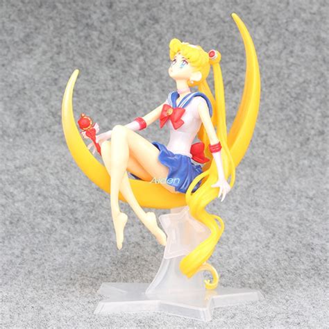 6 Anime Sexy Figures Sailor Moon Tsukino Usagi On The Moon Decoration Pvc Action Figure