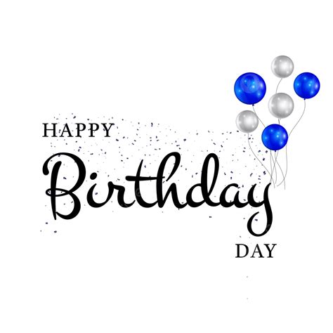 Happy Birthday Text Vector Png Images Happy Birthday Text With Blue