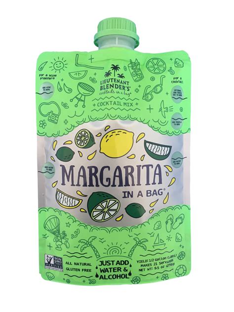 Non Gmo Margarita In A Bag Lieutenant Blenders Cocktails In A Bag