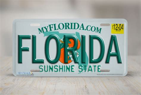 Florida State License Plate Florida State Car Tag Florida Etsy