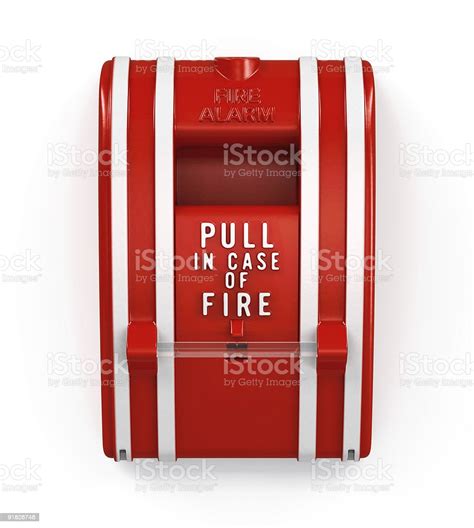 Close Up Image Of A Fire Alarm Pull Station Stock Photo Download