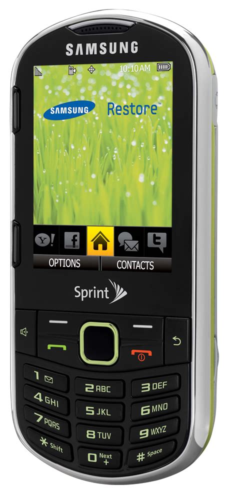 Samsung And Sprint Launches Samsung Restore Eco Friendly Messaging Phone