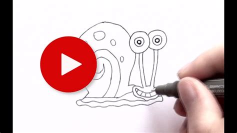 This cartoon boy is trying to figure out a math problem or an answer to a difficult question. How to Draw Gary the Snail from Spongebob || How to Draw ...