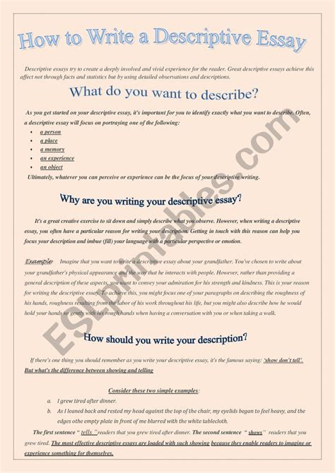 🏷️ How Do You Write A Descriptive Essay How To Write A Descriptive
