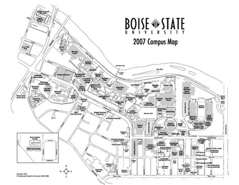 Boise State Campus Map Map Of The Usa With State Names