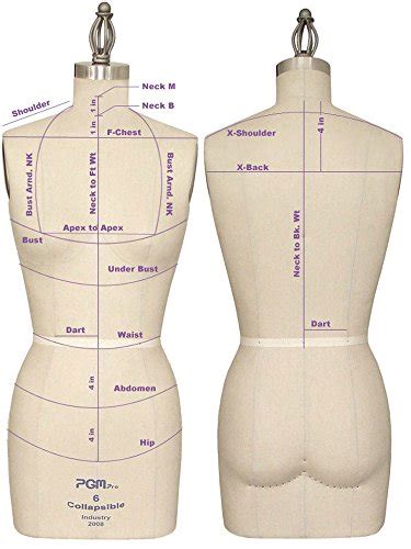 Pgm Industry Grade 601 Female Dress Form W Collapsible Shoulder And