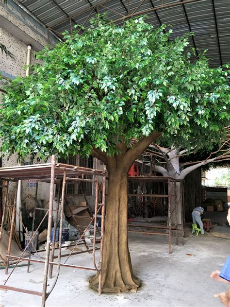 Cheap Sale Big Shade Large Outdoor Artificial Trees Factory Custom