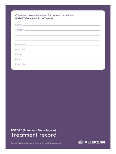 Printable Botox Consent Form Allergan