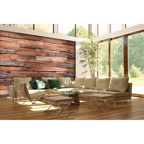 Ideal Decor 100 In H X 144 In W Reclaimed Wood Wall Mural Dm150 The