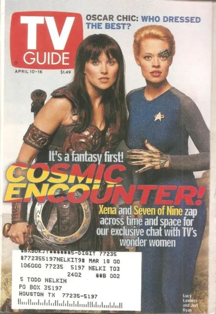 Tv Guide~apr 10 1999 Lucy Lawlessjeri Ryan Xena And Seven Of 9 ~complete