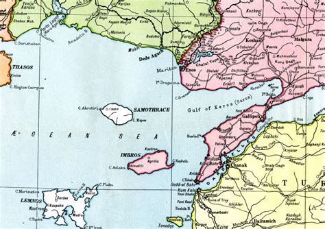 The dardanelles and the troad. Dardanelles map 1915