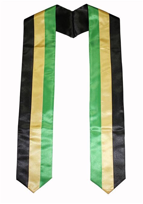 Jamaica And Usa Graduation Stole Sash Embroidered Silk Flag Etsy