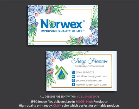 Business cards promote you and your business wherever you go. Norwex Green Cleaning business cards, by digitalart on Zibbet