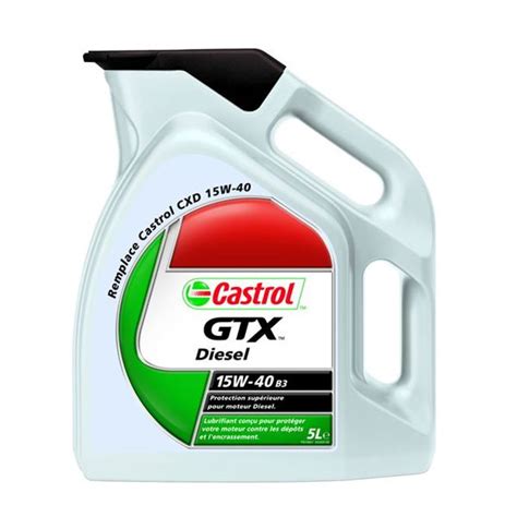 Huile Minérale Castrol Gtx Diesel 15w40 B3 5l Feu Vert