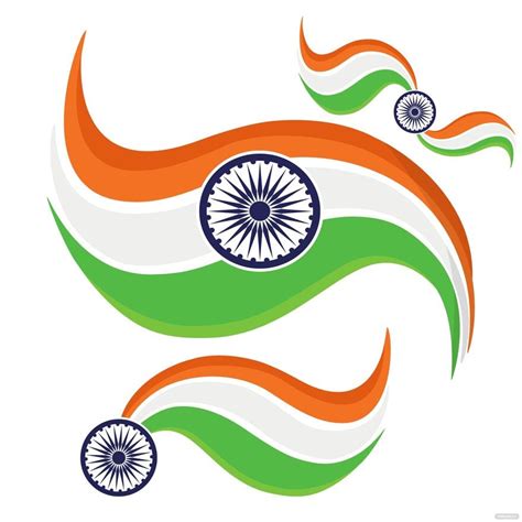 Creative Indian Flag Vector In Illustrator Svg  Eps Png