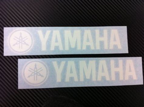 2 X Yamaha Racing Decal Sticker New White Size 8x175 By Click2go