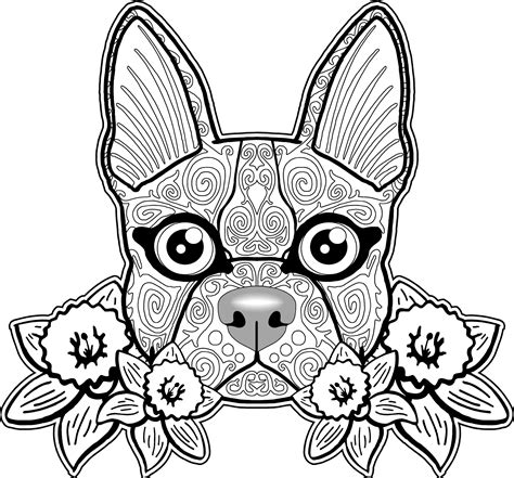 Free printable dogs coloring pages. Dog Coloring Pages for Adults - Best Coloring Pages For Kids