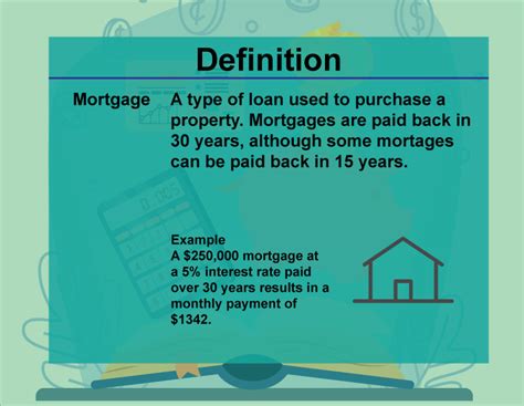 Definition Financial Literacy Mortgage Media4math