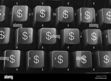 Computer Keyboard With Dollar Symbols Stock Photo Alamy