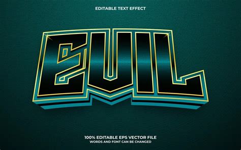 Premium Vector Evil 3d Text Effect