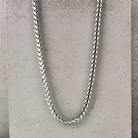 Sterling Silver 3mm Franco Oval Chain Necklace The Chain Hut