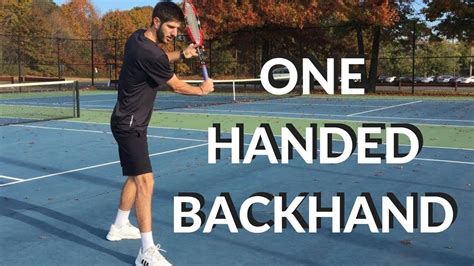 How To Hit A One Handed Backhand In Simple Steps Connecting Tennis Backhand Youtube
