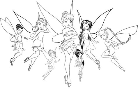 Tinkerbell Coloring Pages Disney Fairies For Girls Wonder Day