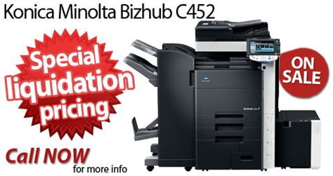 Referred to as the machine, the main unit, or the c452 throughout the manual. Konica Minolta Bizhub C452 FOR SALE at Low Price!