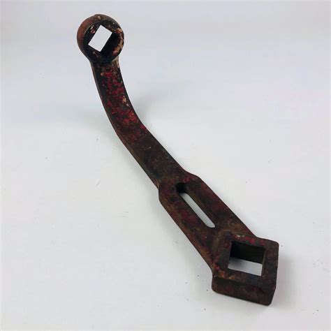 Vintage Fire Hydrant Spanner Wrench Red Cast Iron Square Valve Key Lab Hkresale