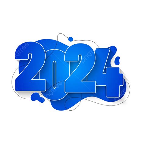 Blue Gradient 2024 Text Vector Blue Gradient 2024 Png And Vector